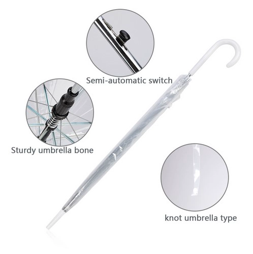 Promotional Auto Open Transparent Cheapest Clear Straight Umbrella
