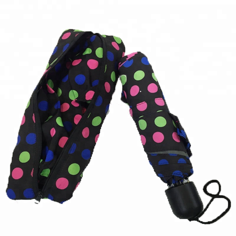 Bolsa de compras Puntos Imprimir Fold Umbrella For Lady