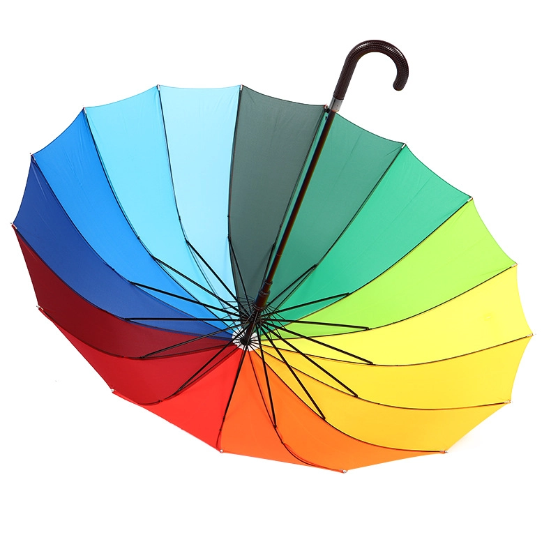 Straight Rainbow Umbrella for Ladies Gifts