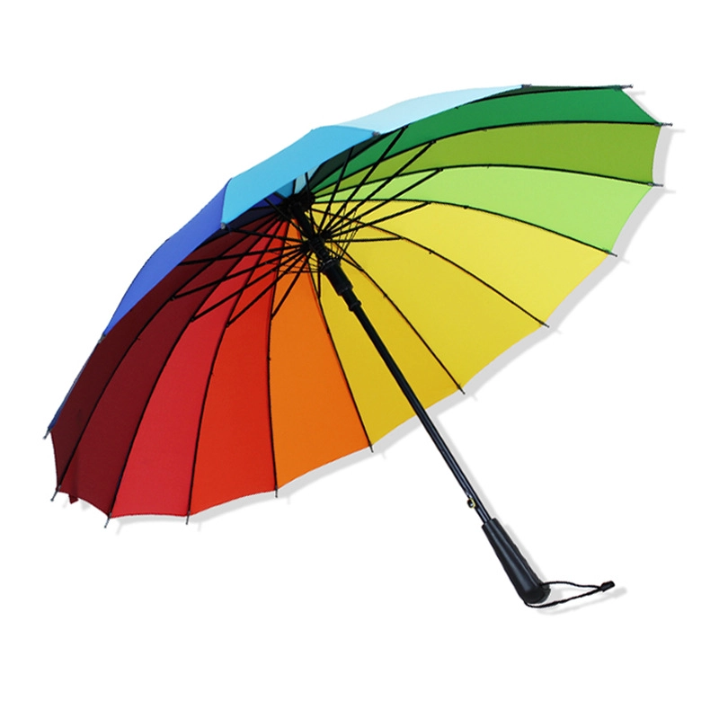 Straight Rainbow Umbrella for Ladies Gifts