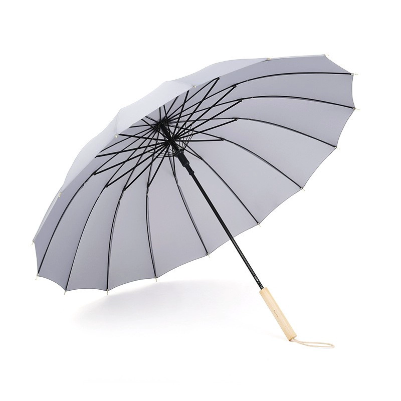 Wood handle vintage style umbrella for lady