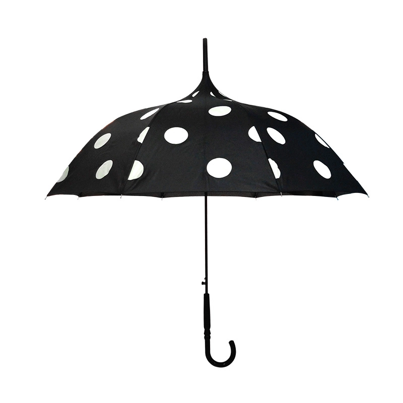 Wrapped Edge Dot Pagoda Umbrella for Ladies