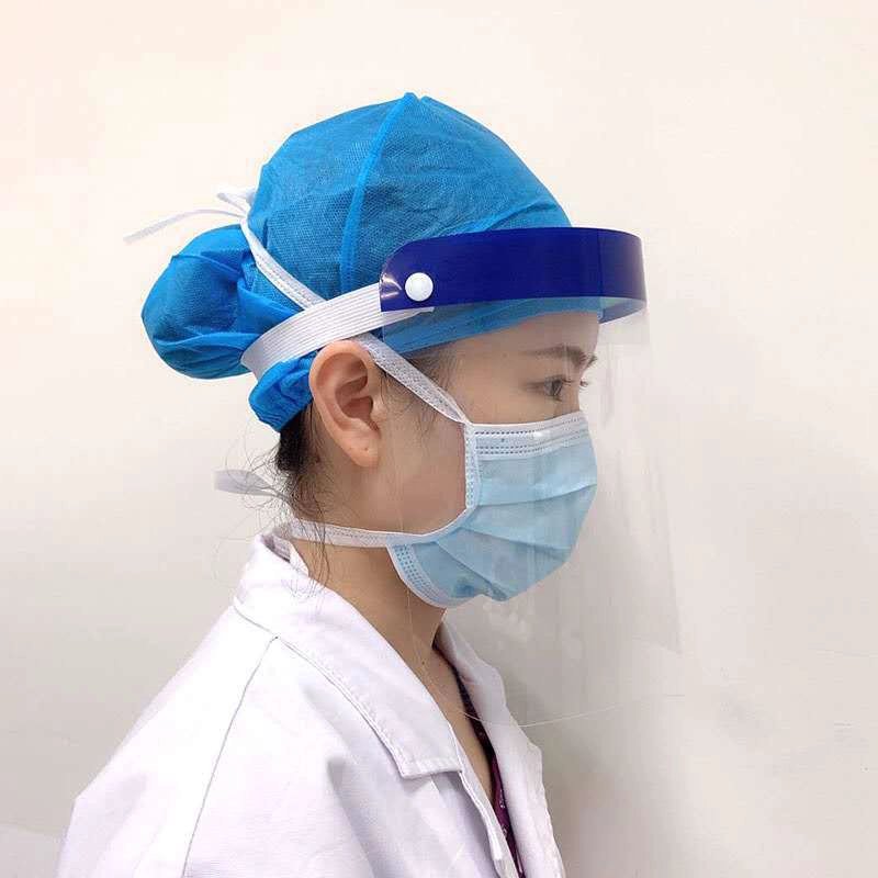 透明一次性面罩带护罩