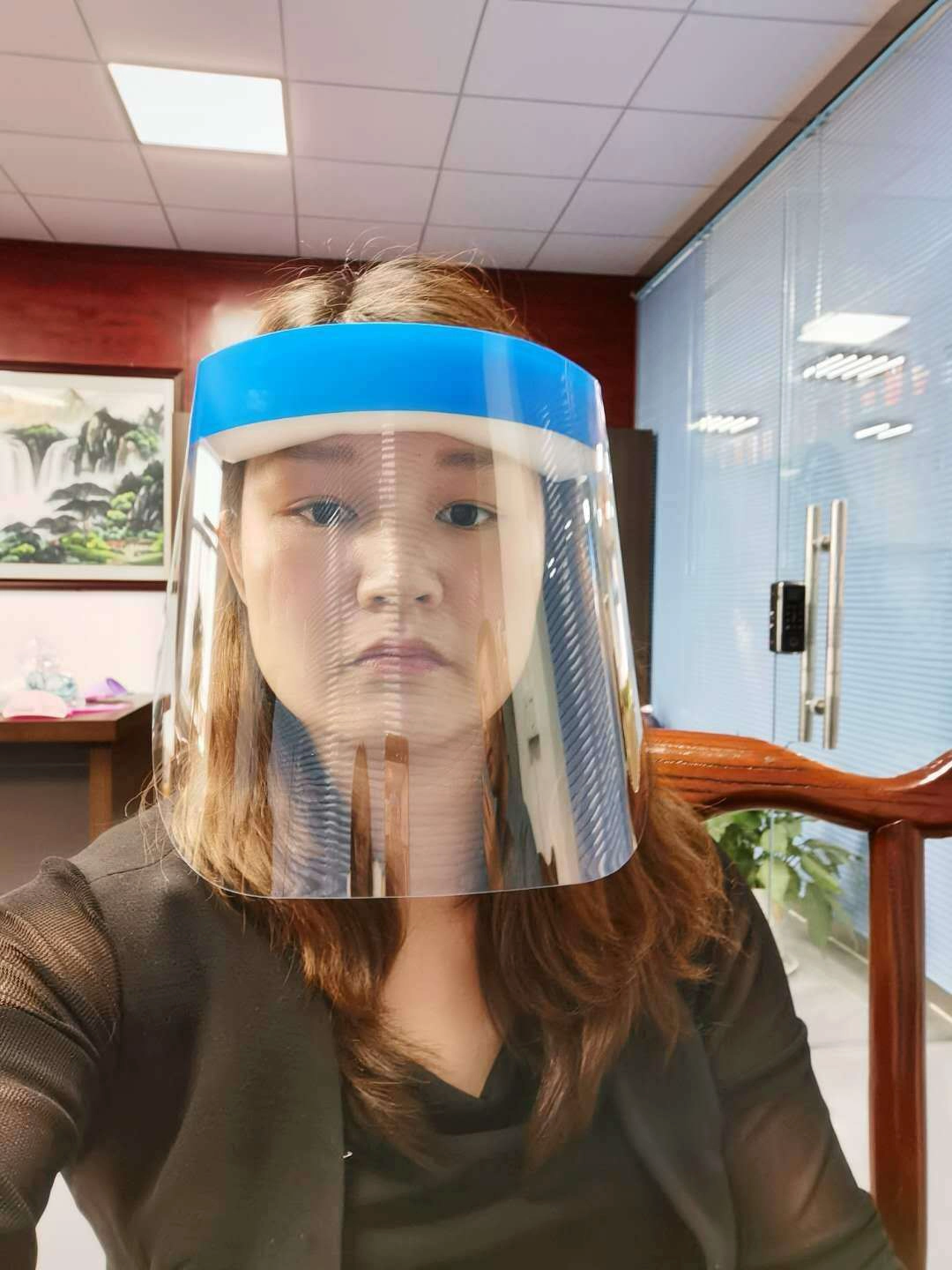 透明一次性面罩带护罩