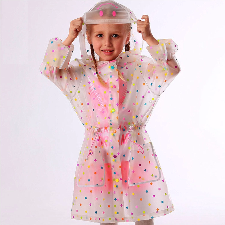high quality Promotional outdoor travel waterproof rubber rain coat custom logo rain coat Cartoon fashion children's raincoat