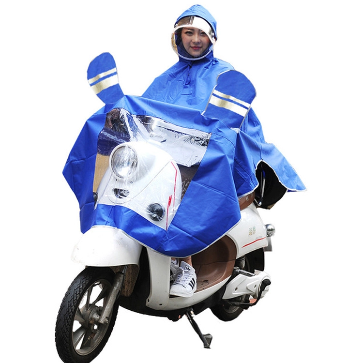 wholesale Add thick Oxford cloth electric car poncho raincoat LOGO custom safety luminous double brim raincoat