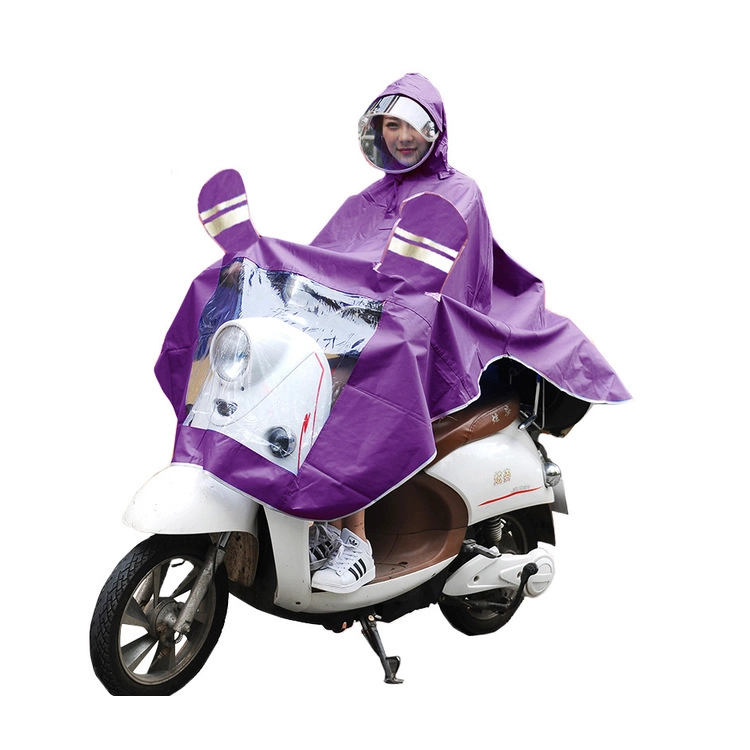 wholesale Add thick Oxford cloth electric car poncho raincoat LOGO custom safety luminous double brim raincoat