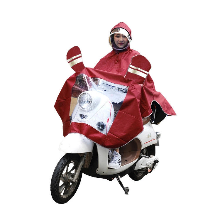 wholesale Add thick Oxford cloth electric car poncho raincoat LOGO custom safety luminous double brim raincoat