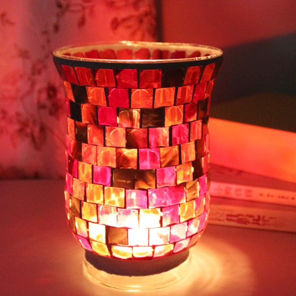 red candle holder