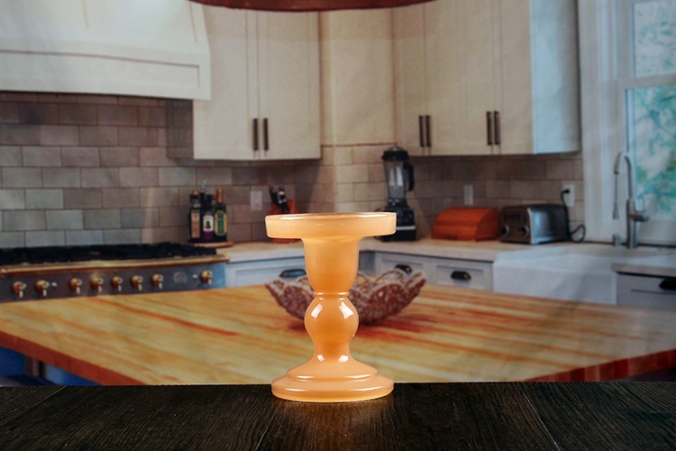 yellow candle holders