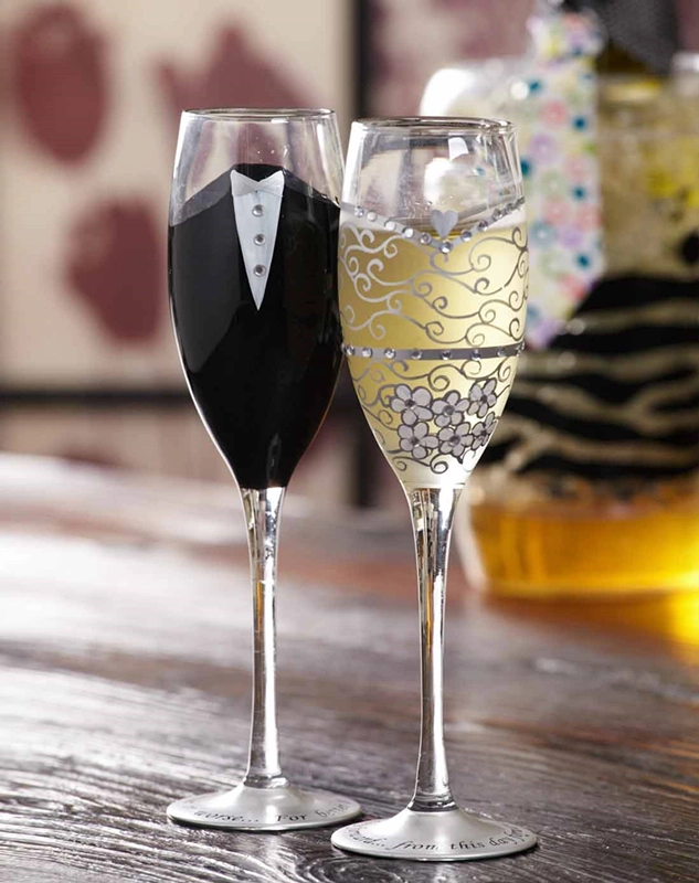 Couples champagne glasses