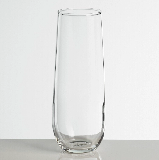 Gold rim stemless champagne flutes