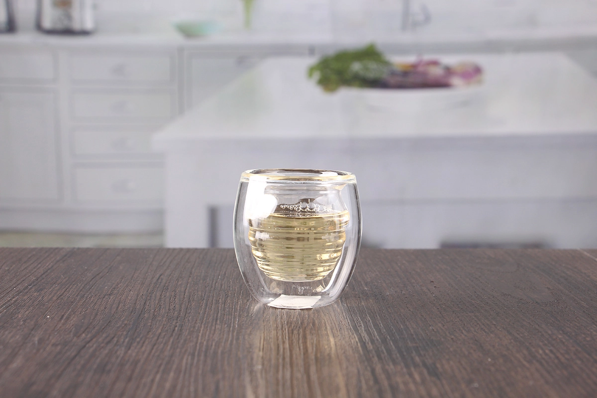 Double glass tea cup