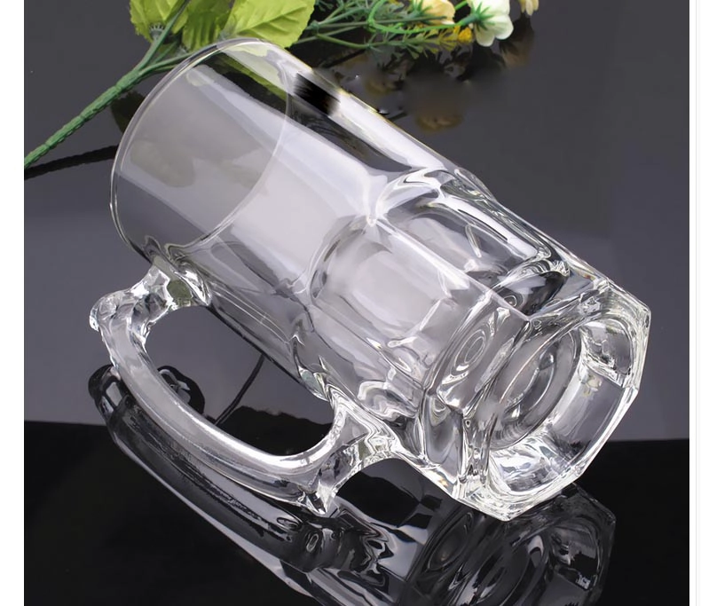 large glass beer mug