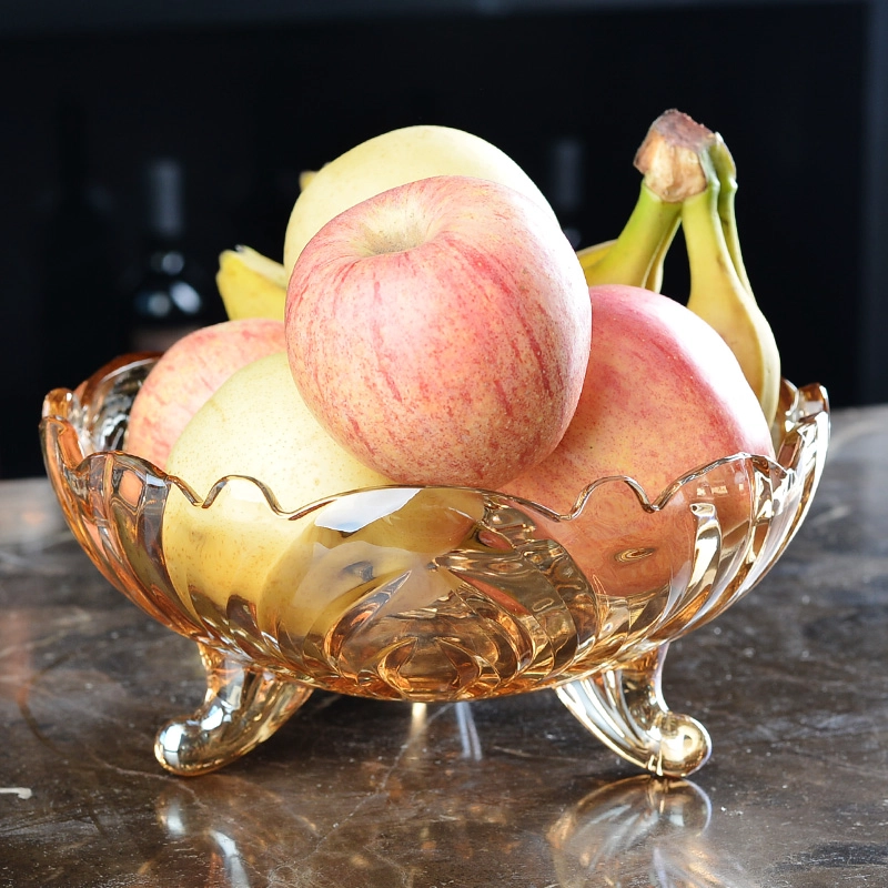 glass fruit bowl with stand
