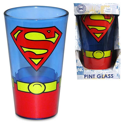 On glass printed with a superman