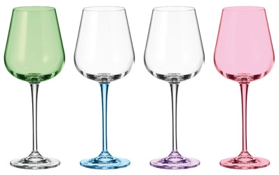 01 Coloured Wine Glasses For Sale