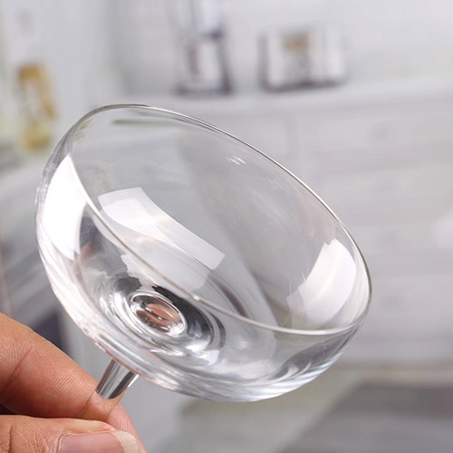 Inexpensive crystal champagne saucer