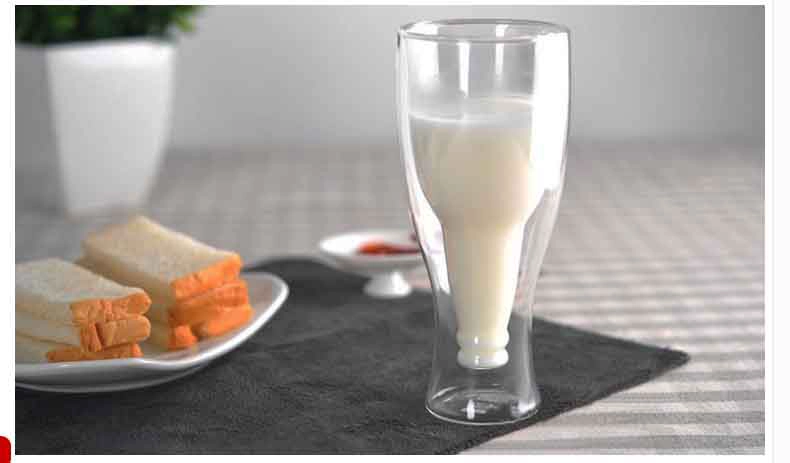 double glass mug