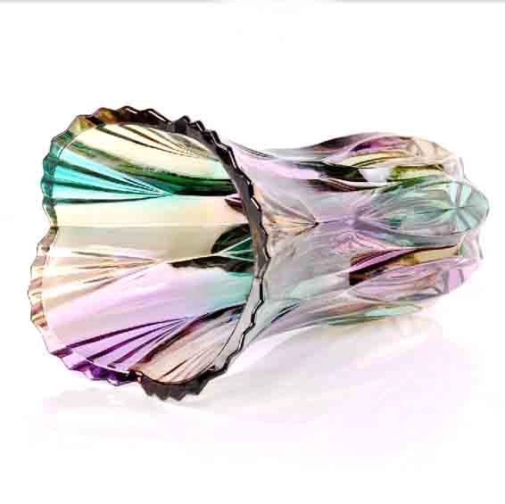 coloured glass vase