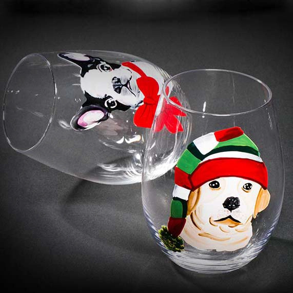hand painted tumblers