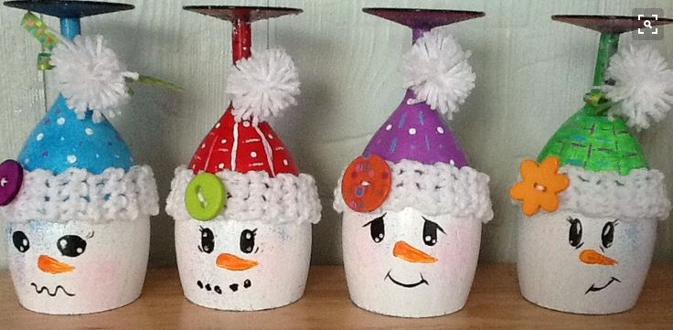 Christmas Wine Glass Candle Holders Ideas
