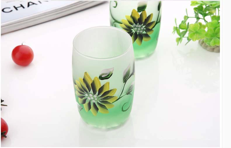 hand painted flower wine glasses