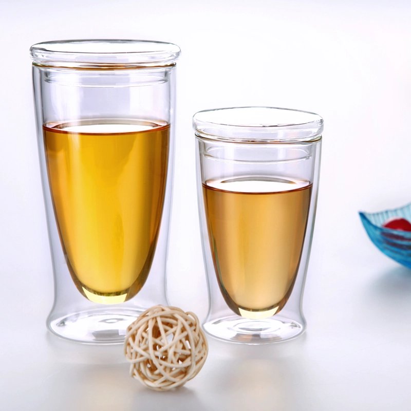 double wall glass tea cup