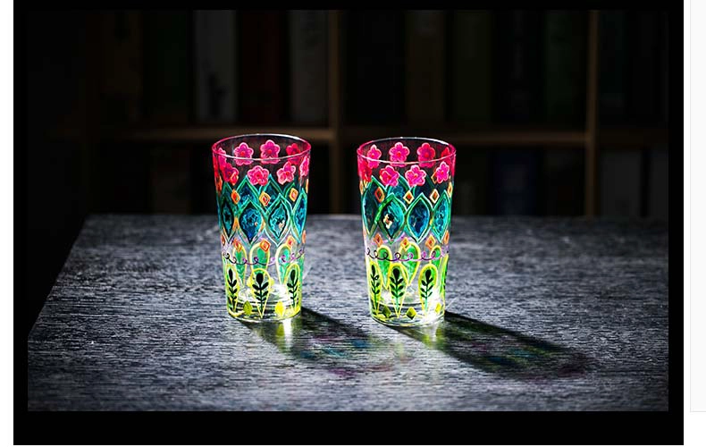 painted glass cup