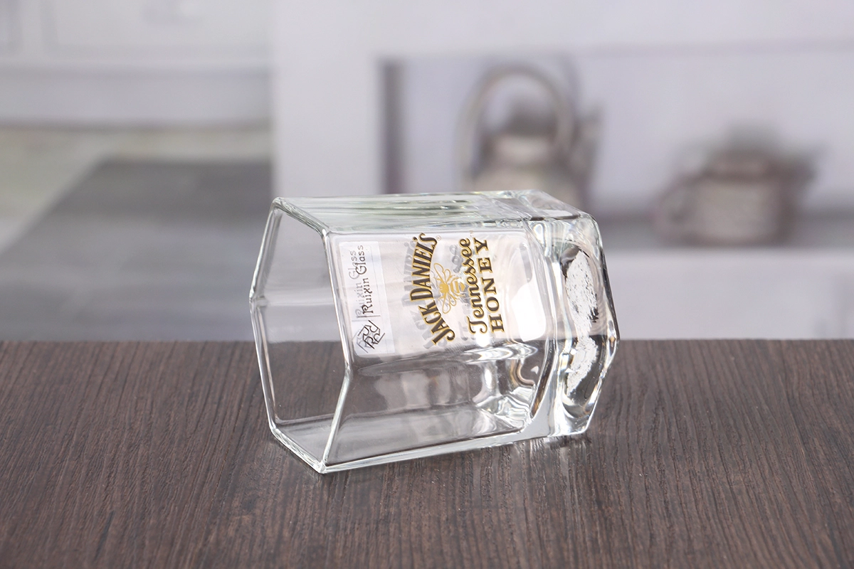 Hexagon Decal Whiskey Glasses