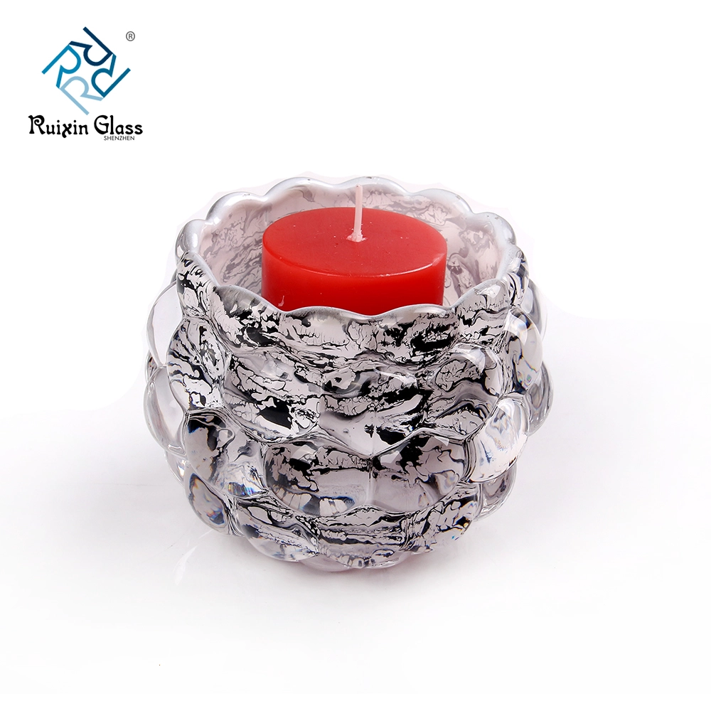 grey candle holders