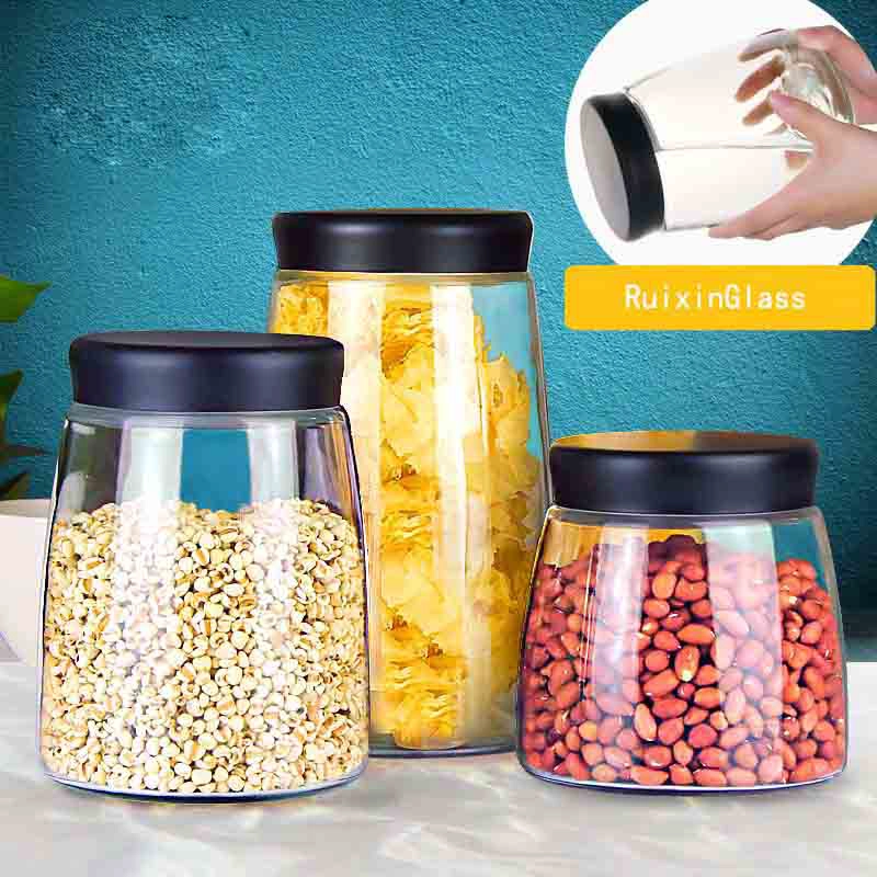 glass bottle with lid