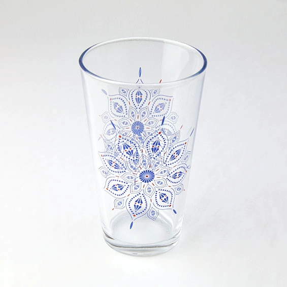 colorful glass cup