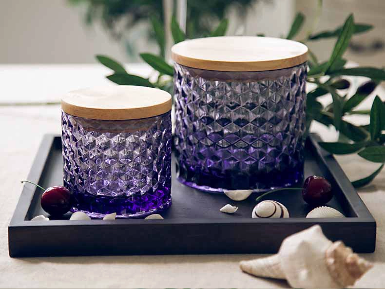 blue glass jars