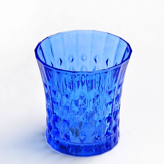 Colored glass cup