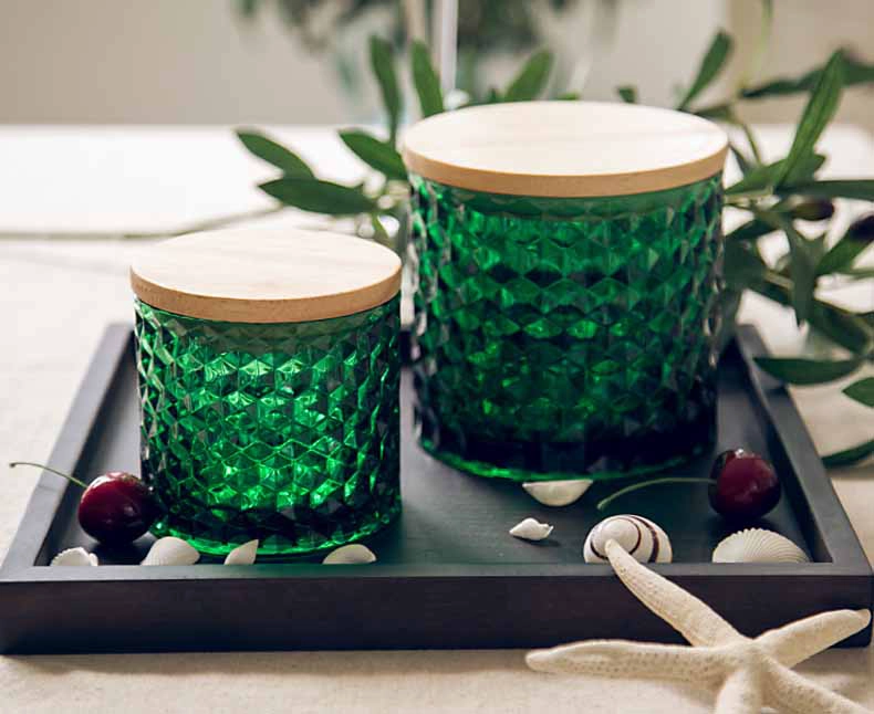 blue glass jars