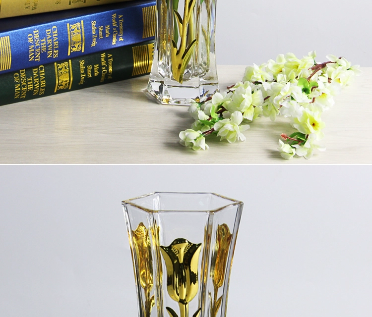 New mercury glass vases and tulip electroplating glass vase