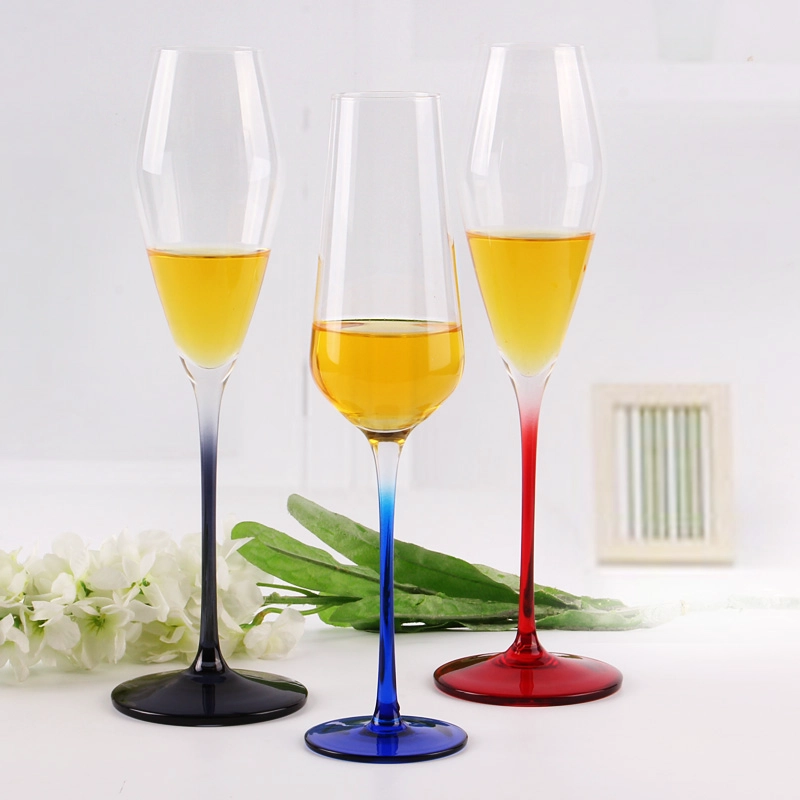colorful champagne flute