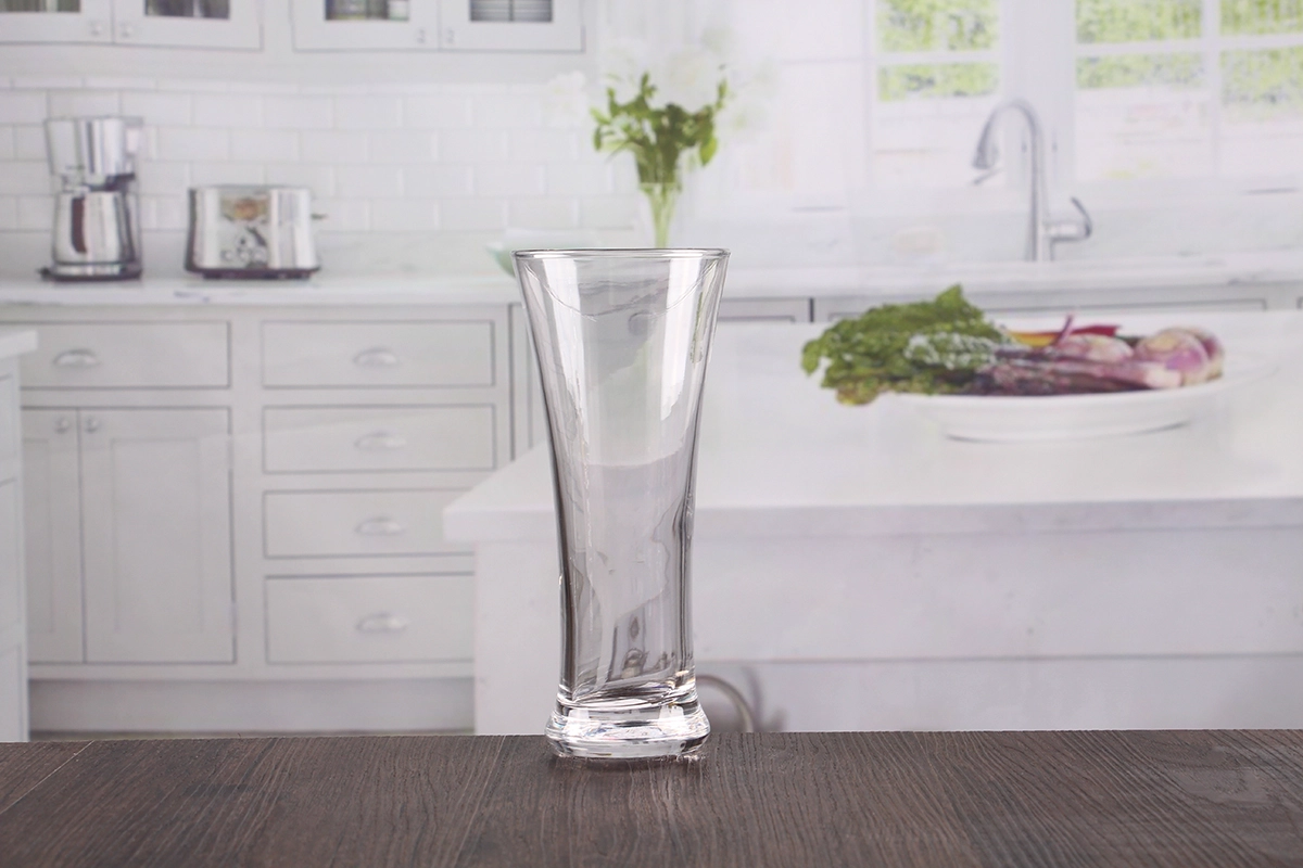 Wide mouth beer glasses