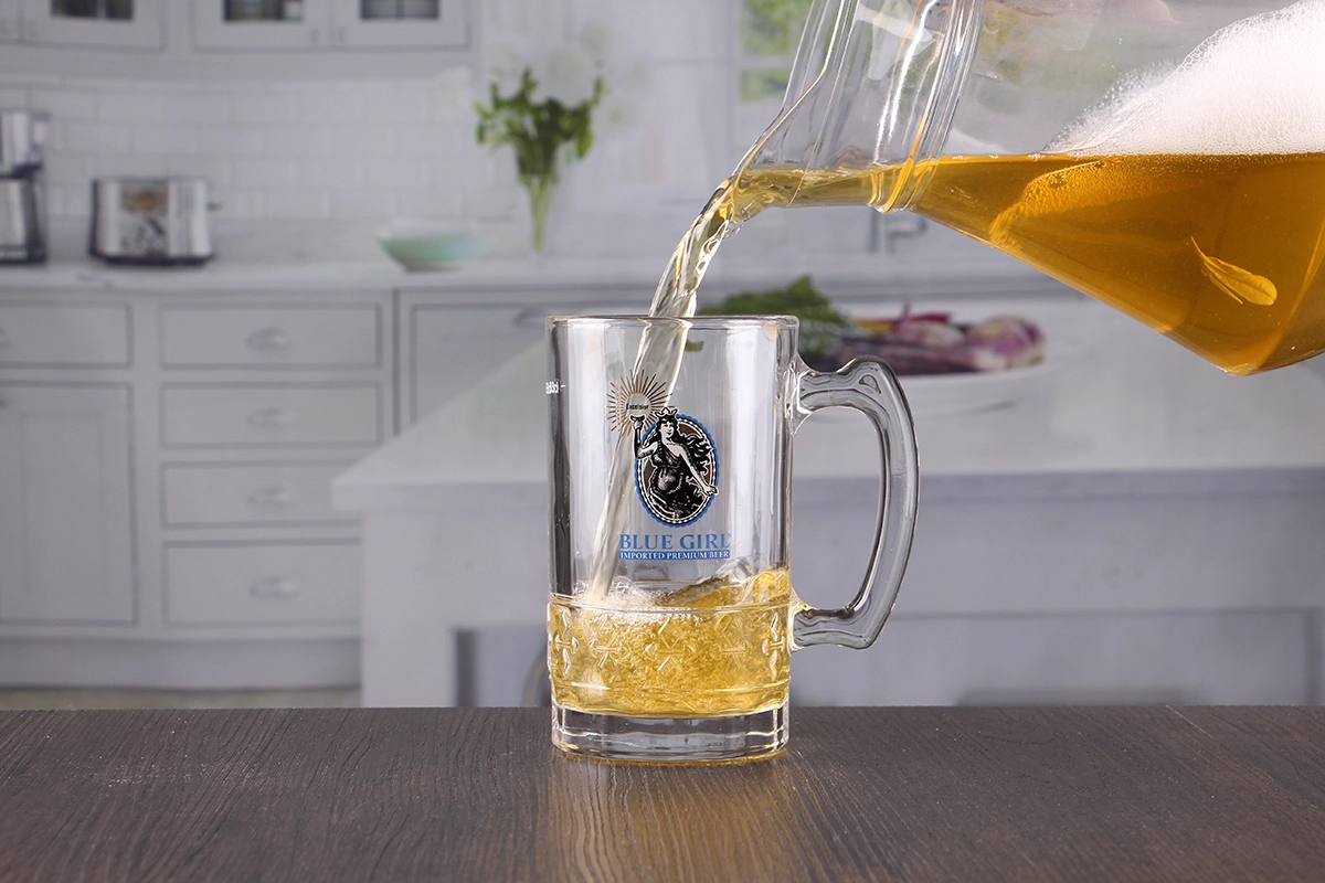 Custom printed beer glasses