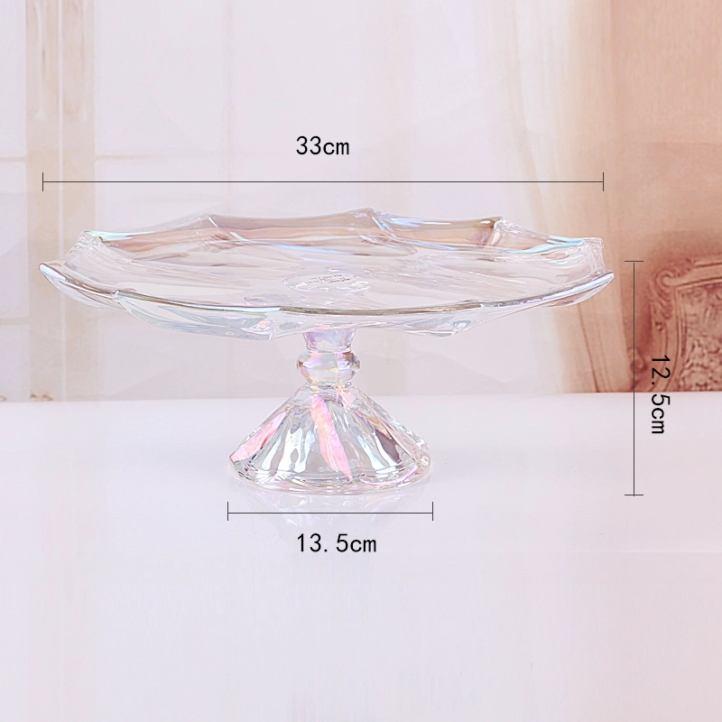 Glass fruit plate for sale, dessert dried fruit glass dish wholesale