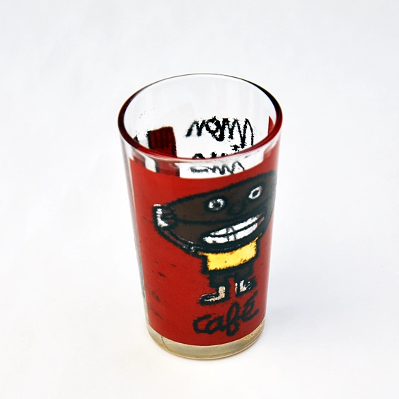 China new painting wine glass unique funny wine glasses salcs promotion