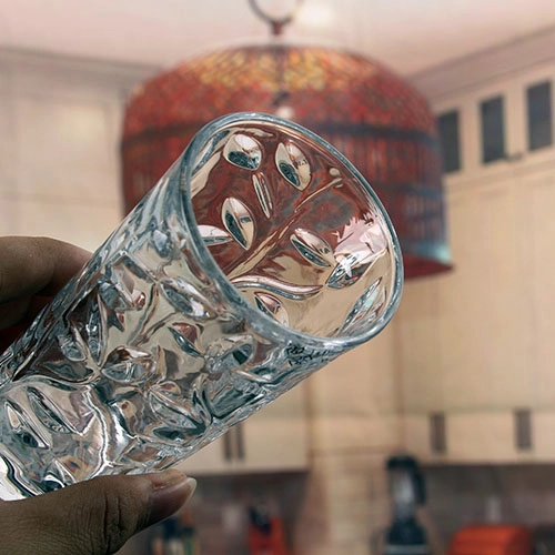 embossed glass mugs