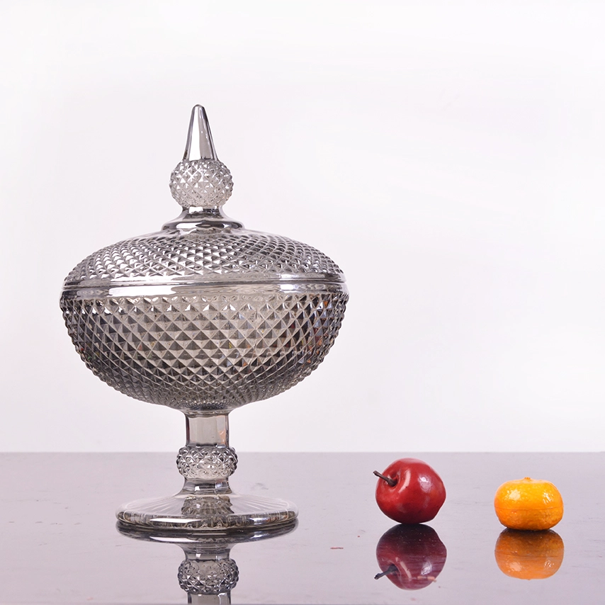 gold plated glass candy bowl