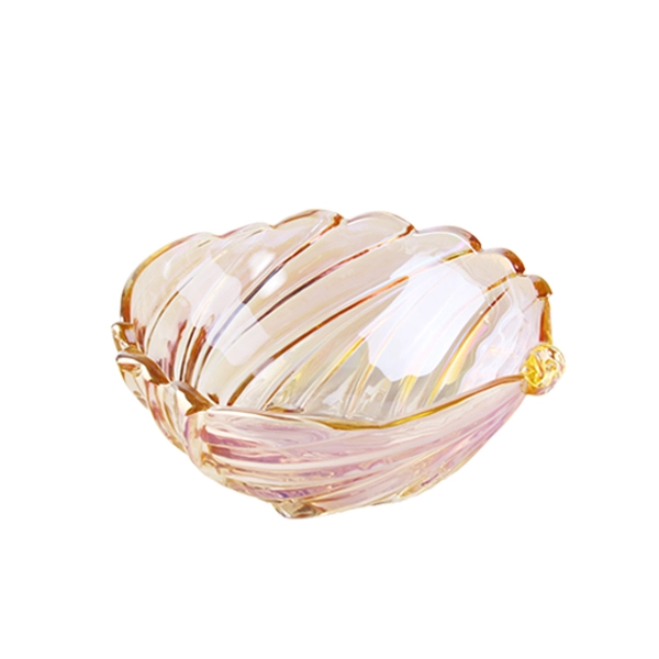 Lotus Leaf Shape Glass Fruit Plate