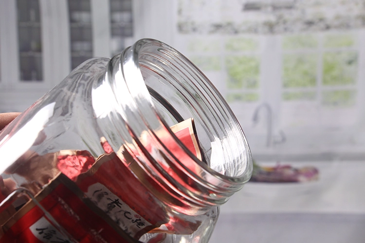 Square glass jars
