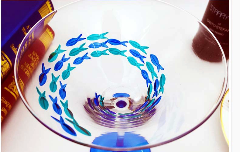 hand painted martini glasses