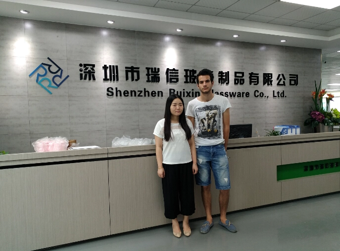 Italy Customer visit RuixinGlass on July 2