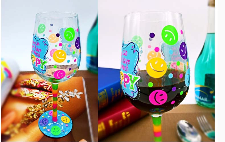 hand painted wine glasses wholesale