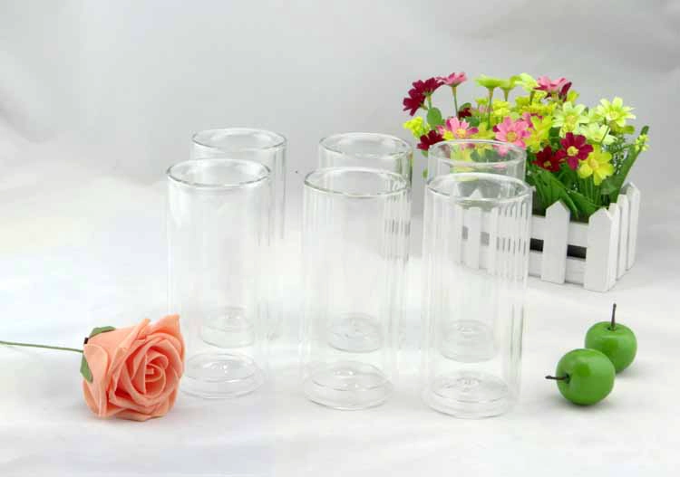 double walled glass mug